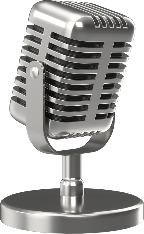 3D rendering illustration of a radio microphone